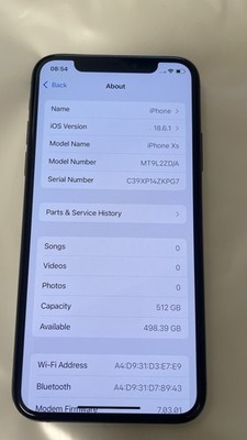 Apple iPhone Xs 512GB Space Grau   Ohne Simlock   Sehr guter Zustand