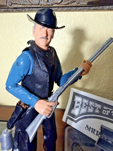 Vintage Marx Best of the West Sheriff Garrett Figure w/ 99% Silver & Black Accs.