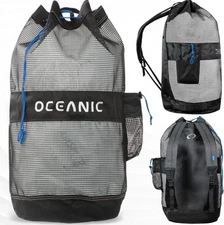 Oceanic Mesh Backpack Gear Bag 82L Black Scuba Dive Bag