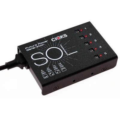 CIOKS SOL 5-Outlet Isolated Pedal Power Supply 30W 660mA w/ 9 Flex Cables