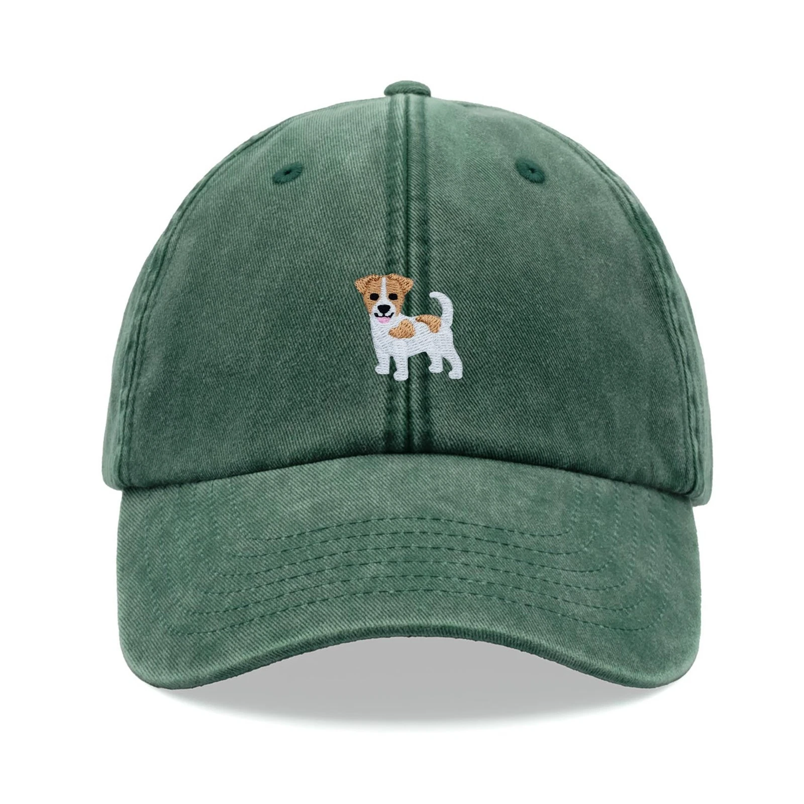 Jack Russell Terrier Dog Cap Vintage Washed Unisex Hat Sun Dad Fathers Day Gift