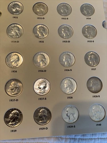 Complete Washington Quarter Set 1932-1998 PDSS Bu.