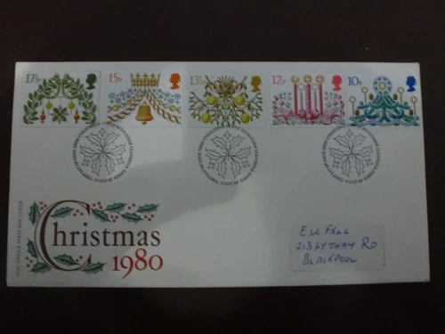 GB 1st day cover   1980 Christmas with Bethlehem cancel