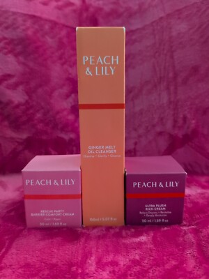 Peach & Lily Ginger Melt ,Ultra Plush & Rescue Barrier Cream Lot Set $125 Value