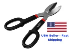 Tin Snips, Forged Carbon Steel, PVC Covered Handle. USA STOCK (Choose Size)