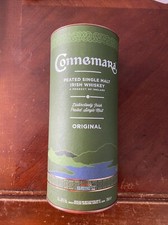 CONNEMARA PEATED SINGLE MALT IRISH WHISKEY EMPTY CYLINDRICAL TIN~MADE IN IRELAND