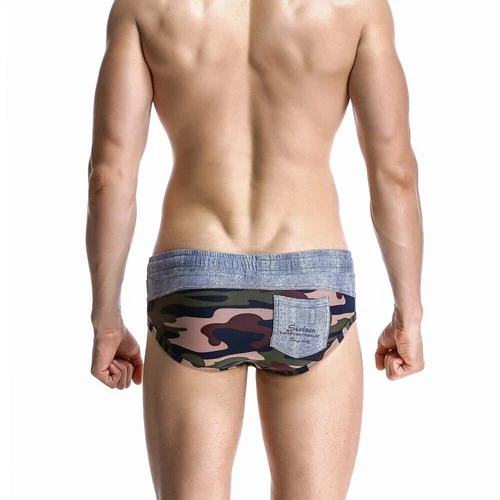 Herren Badeslip Sexy Low Waist Badeanzug Strand Bikini Shorts Gay Badeanzug Hot - Bild 21 von 36