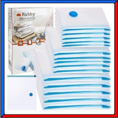 10 x Sacchetti Buste Sacchi Sottovuoto per Vestiti Salvaspazio
