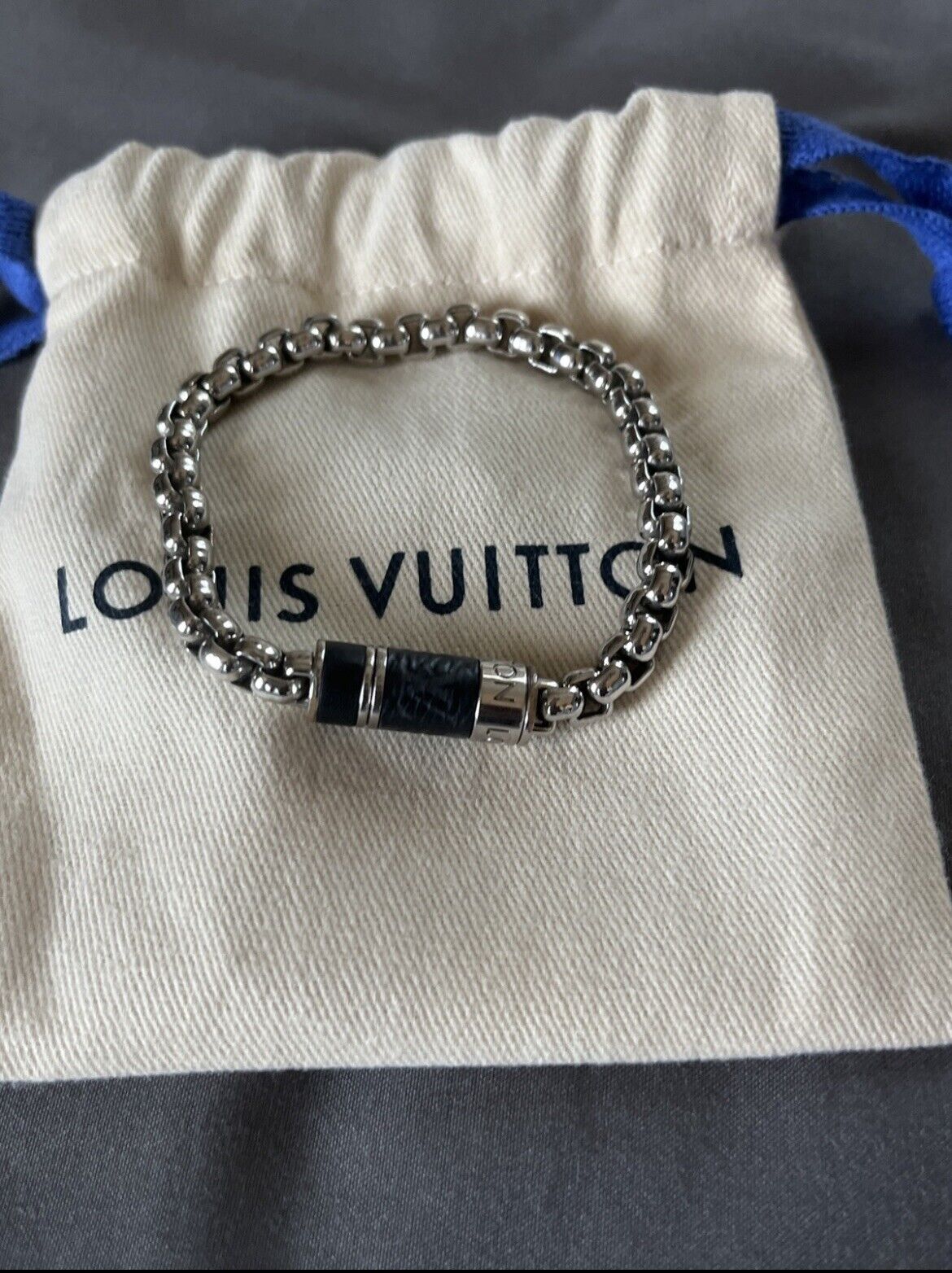 Louis Vuitton Vintage Gold Chain Monogram Chain Bracelet