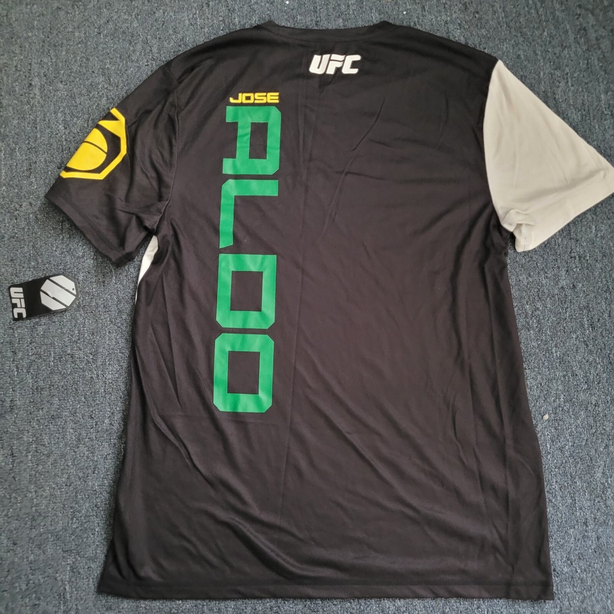 New Men's Reebok UFC Fighter BRA Brazil Jose Aldo Jersey