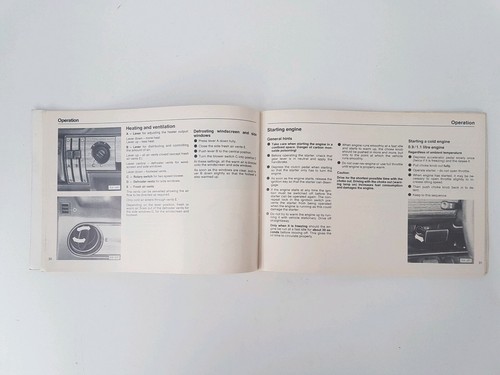 VW Derby Owners Handbook Instruction Manual Dated 1979 Genuine VW Handbook - Picture 8 of 11