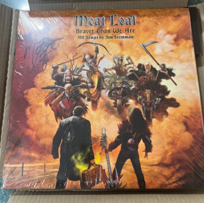 Meat Loaf Braver Than We Are Vinyl Gategold LP AUTOGRAPHED SIGNED