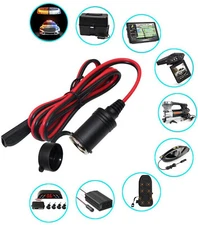0.5M 12-24V 16AWG SAE to Cigarette Lighter Socket Adapter Power Extension Cable