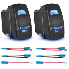 Blue Led Light Bar Laser Toggle Rocker Switch On-off 5pin For Atv Utv Car Boat Blue Led Light Bar Laser Toggle Rocker Switch On-off 5pin For Atv Utv Car Boat