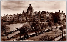Postcard RPPC Parliament Buildings Victoria BC Canada