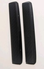 PROFESSIONAL BLACK 6" POCKET COMB Gents Ladies Hair Beard - Pack Of 2