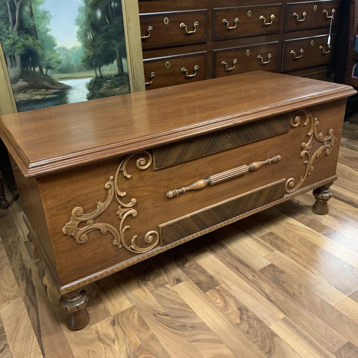 Antique 1920 Caswell Runyan Solid Walnut Wood Air Proof 45