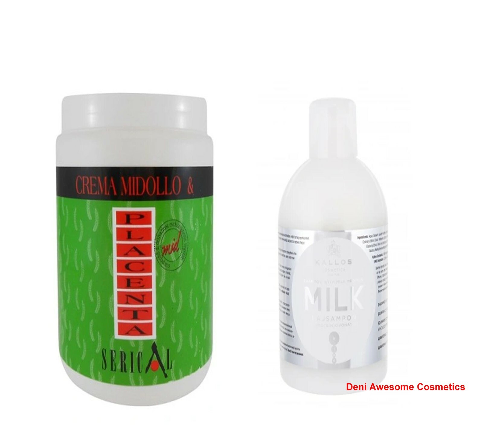 SET ;KALLOS PLACENTA MASK +MILK SHAMPOO