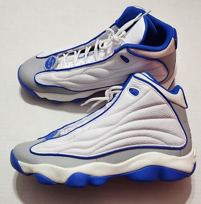 NEW MEN'S NIKE AIR JORDAN PRO STRONG WHITEBLUE DC8418 104 Sz 12.5 FAST SHIP RARE