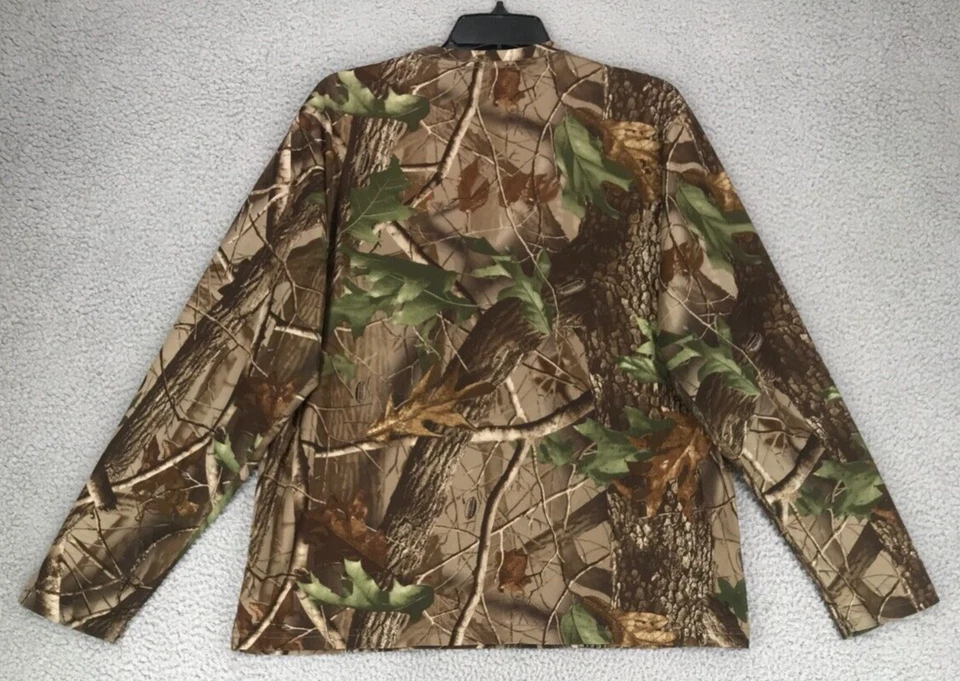 Outfitters Ridge Camo Mesh Shirt Men L Hunting Long Sleeve Pullover Realtree - Image 3 of 4