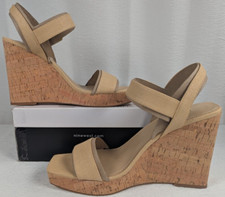 Nine West - CourtS2 - Light Natural Wedge Dress Sandal - Size: 11M