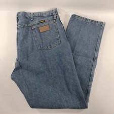 Wrangler 13MWZRO Blue Denim Cowboy Jeans Mens Size 42x34