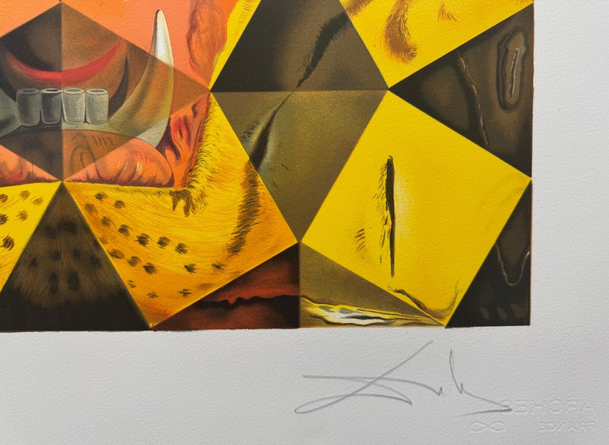 Salvador Dali LENIN TIGER Hand Signed Limited Edition Lithograph