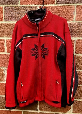 DALE OF NORWAY Red Snowflakes Wool Windstopper Insulated Gore-Tex  