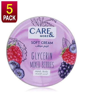 Care & More Soft Cream With Glycerin Mixed berries ( 5 packs * 75 ml )