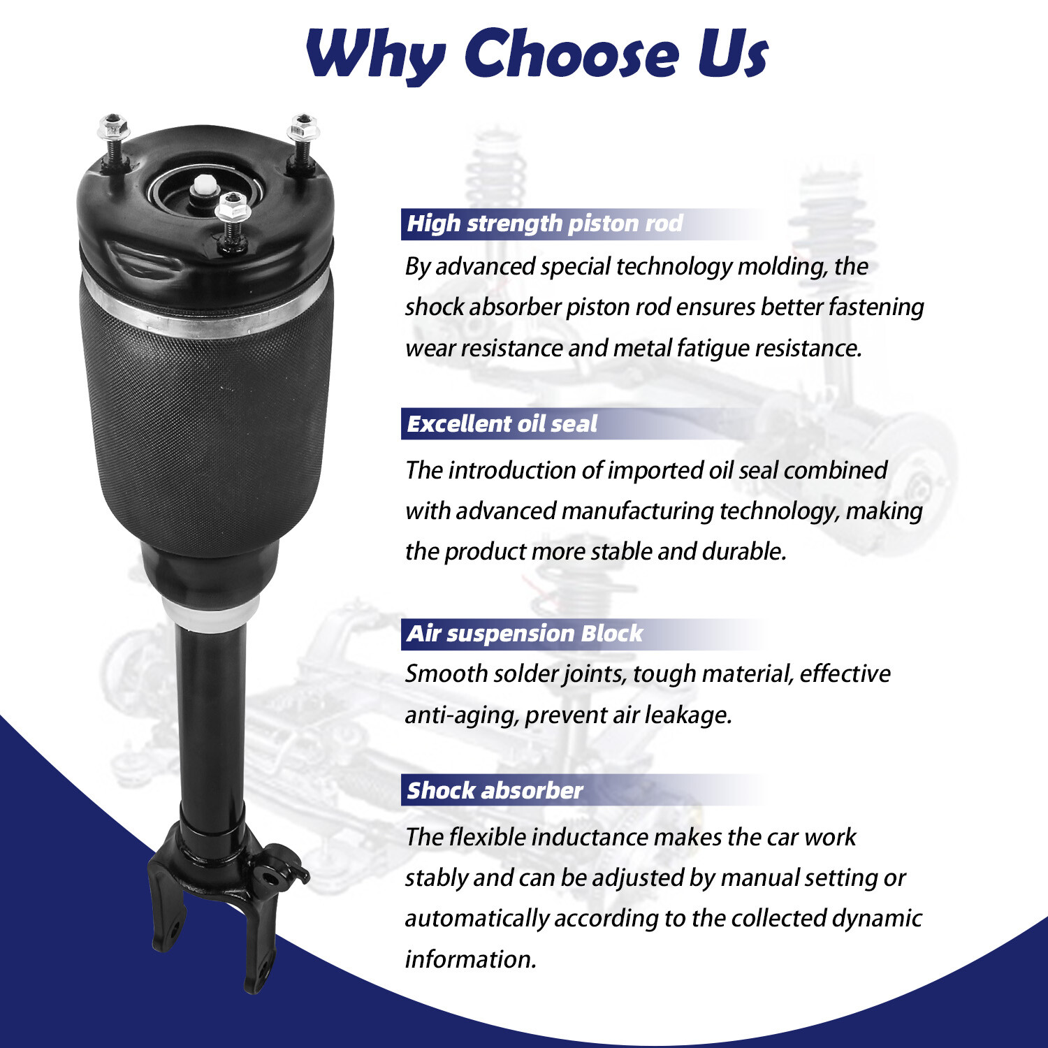 Pair Front Air Suspension Struts For Mercedes-Benz ML GL-Class 320 350 450 550