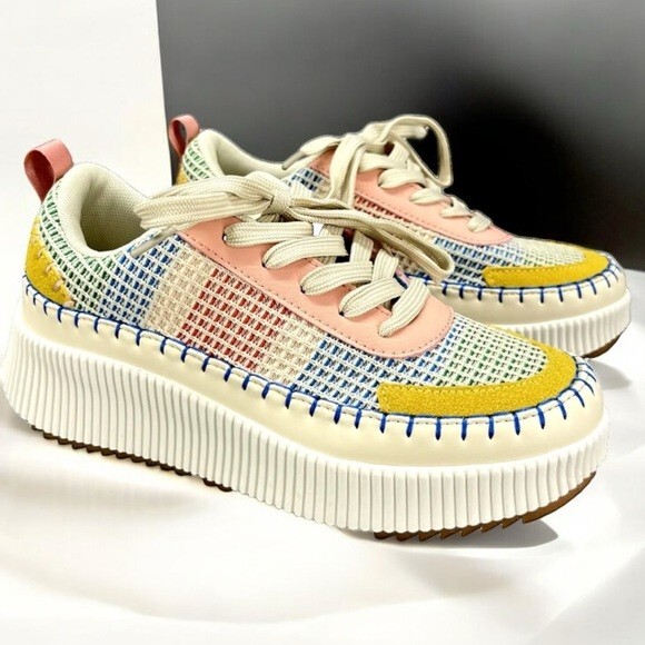 NEW Nicole Miller Shoes Womens Beige Brita Mixed Woven NEW Nicole Miller Shoes Womens Beige Brita Mixed Woven
