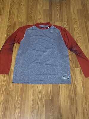 Nike Boston Red Sox Authentic Collection Dri Fit Long Sleeve Shirt Mens L 