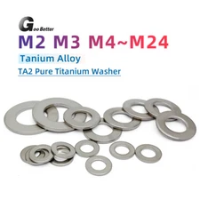 TA2 Titanium Metric Flat Washers M2 M3 M4 M5 M6 M7 M8 M10 M12 M14 M16~M24 Ti GR2
