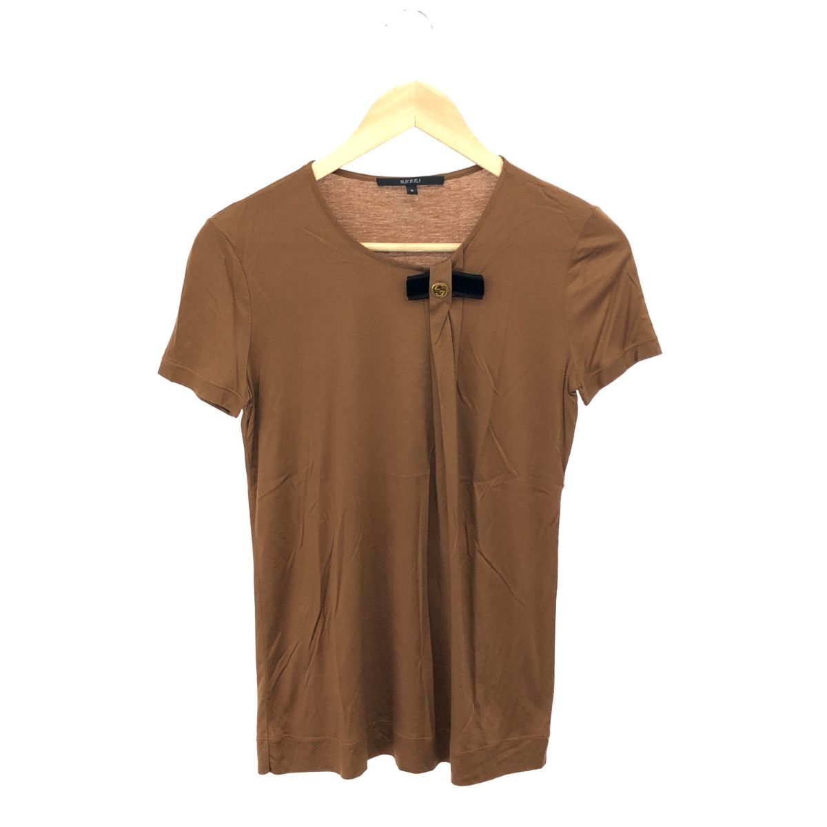 Good GUCCI Gucci Short Sleeve Cut Saw Tshirt Size S Brown Good GUCCI Gucci Short Sleeve Cut Saw Tshirt Size S Brown