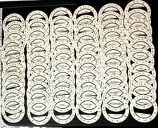 Players for 1966 Cadaco All-Star Baseball Game 61 Pre-Cut Center-Cut Discs