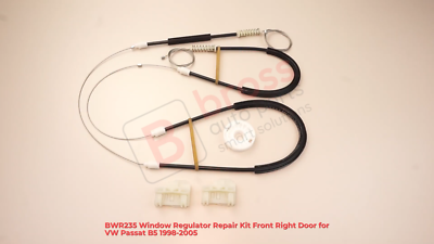 Bross Auto Parts - BWR244 Window Regulator Repair Kit Rear Left Door for VW Passat B5 B5.5 3B 3BG Skoda Superb MK1 B5 3U 3B5839461