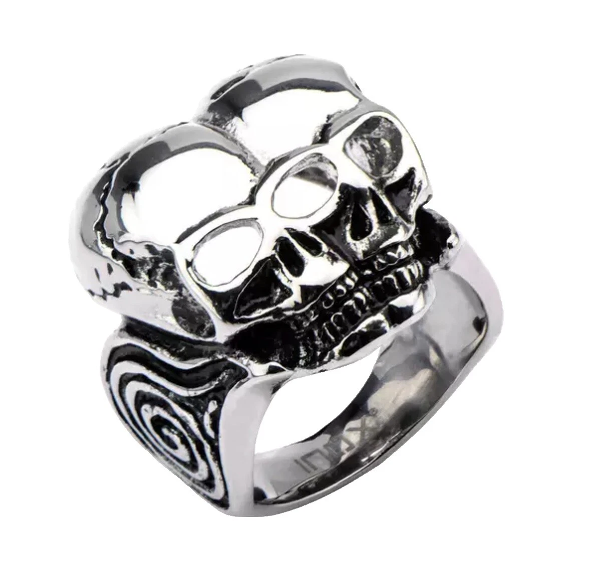 Esqueletos y calaveras Anillos de moda banda de acero inoxidable