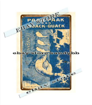 GERMAN LEHMANN WIND-UP QUACK-QUACK TOY metal tin sign indoor bedroom design