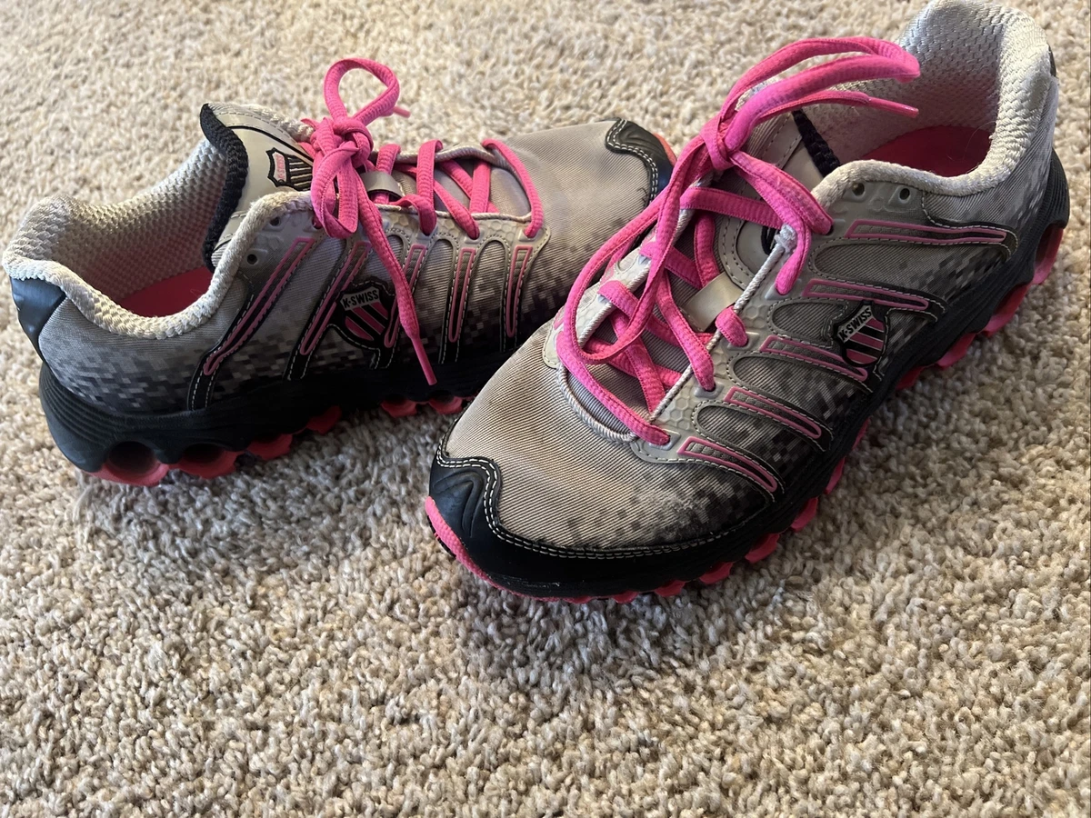 K Swiss Womens Tubes Running Shoes Gray Pink 92281040 Low Top Lace