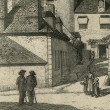 Armand Queyroy Chateau Ducal Architecture - Original 19th Century Eau forte