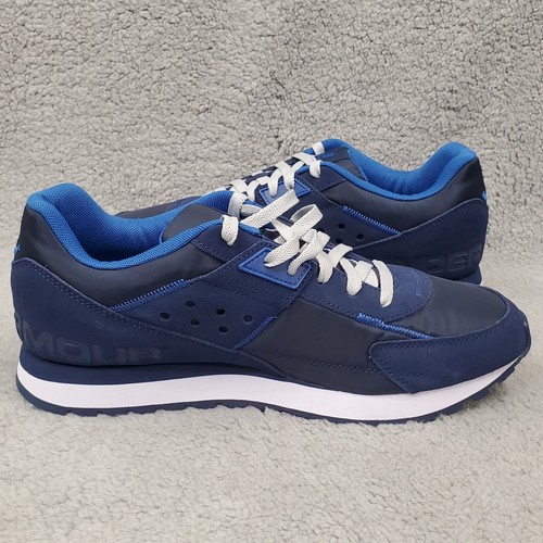Under Armour Essential Runner Shoes Men's Size 10 Blue White Running Sneakers - Picture 5 of 7