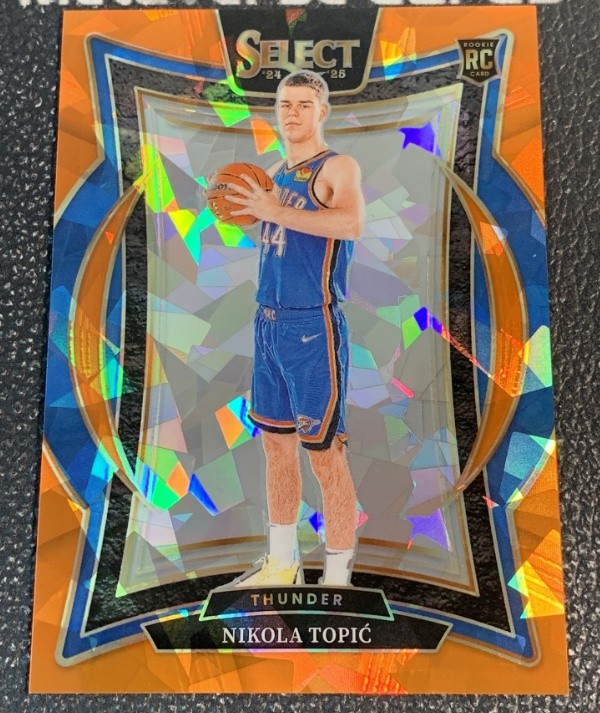 Nikola Topic 2024-25 Panini Select Concourse Orange Ice Prizm 145/275 RC #89