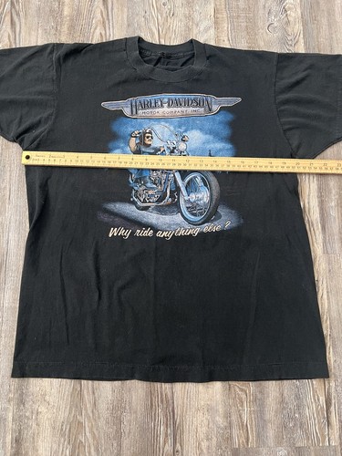 Vintage 90s Harley-Davidson 3D Emblem New Orleans Front/Back T-Shirt Size M/L - Picture 6 of 7