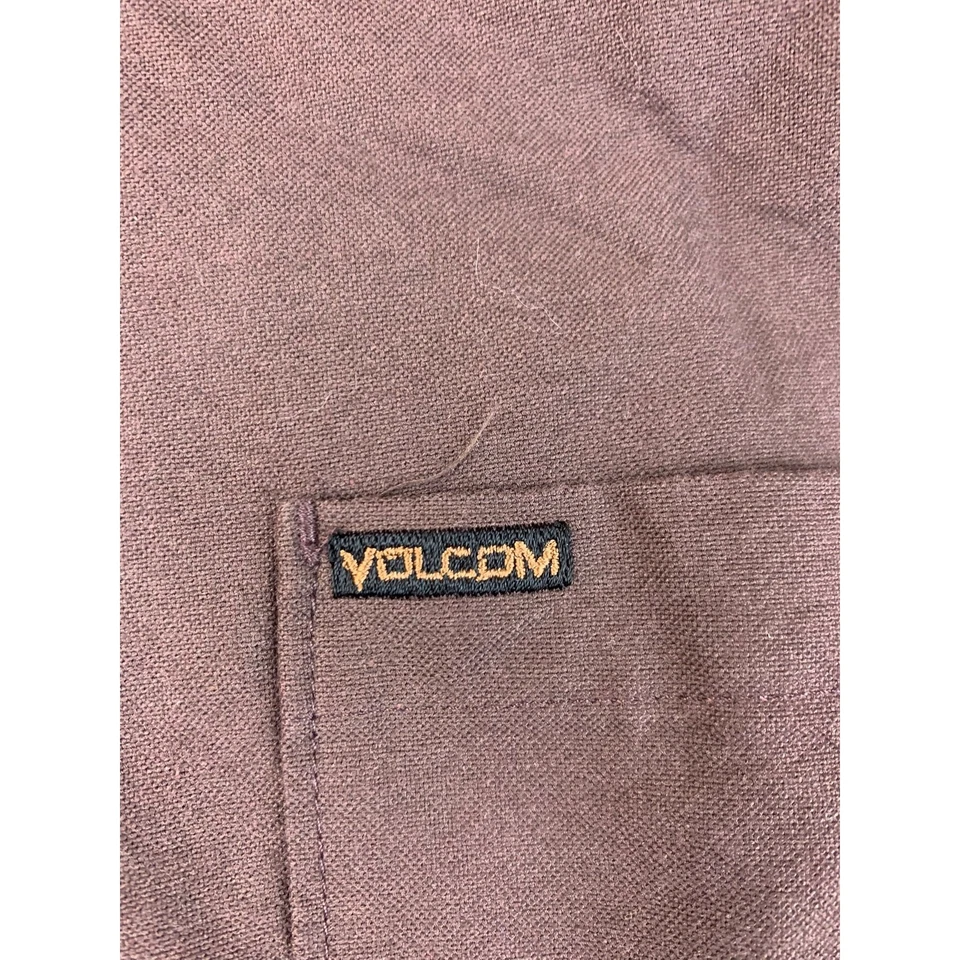 Volcom Men's XL Brown Classic Fit Long Sleeve Button Up Shirt Top - Image 4 of 4