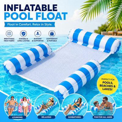 2x Aufblasbare Tragbare Schwimmende Wasserhängematte Schwimmer Pool Bett Schwimmstuhl Spielzeug