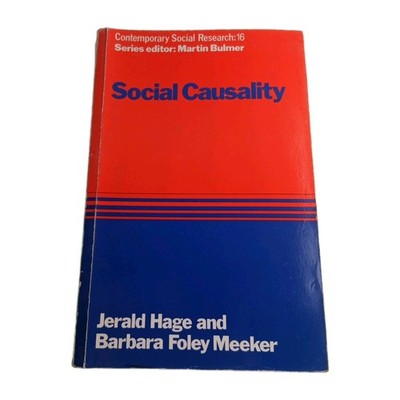 Social Causality Jerald Hage 1988 Paperback Book