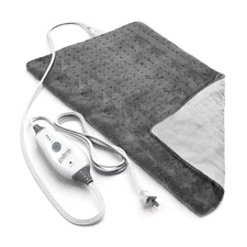Pure Enrichment PureRelief Gray Heating Pad 12"x24" - 4 Heat, 2Hr Auto-Off