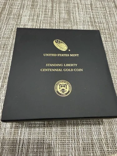 2016 Standing Liberty Centennial Gold Coin w/ OGP and COA