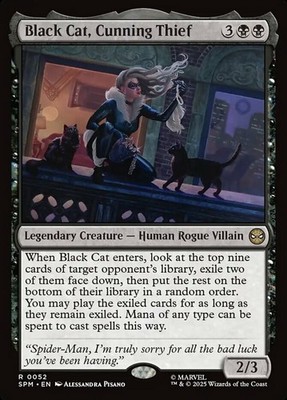 1x Black Cat, Cunning Thief - Foil MTG - Marvel's Spider-Man - NM-Mint