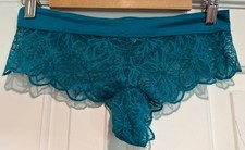 NWT PINK Victoria's Secret Extra Low Rise Cheekster Panties Size Medium Teal